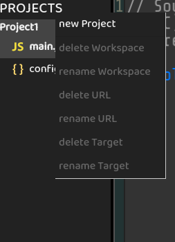 tiktag Screenshot context-menu projects